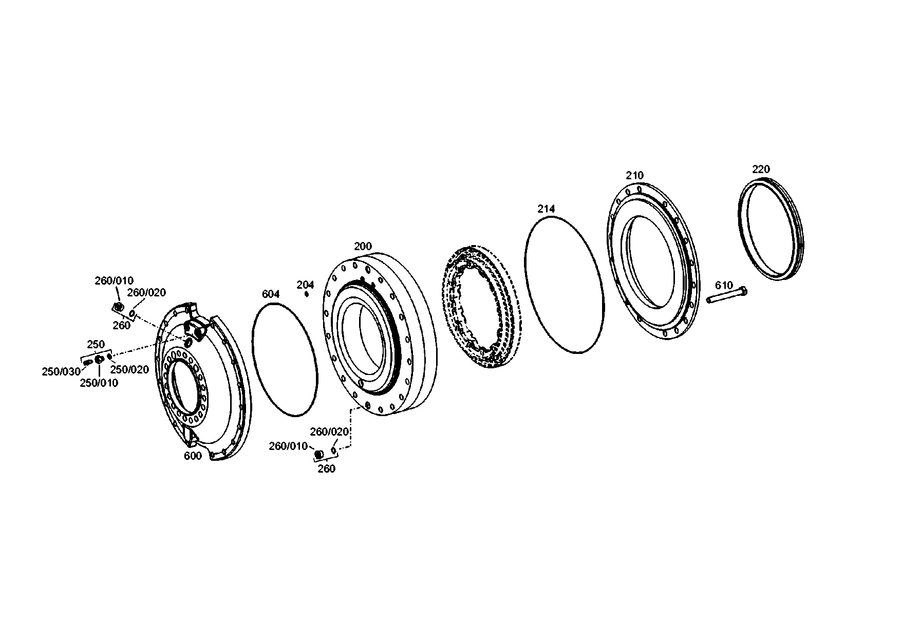 drawing for DOOSAN MX514517 - BRAKE HOUSING (figure 2)