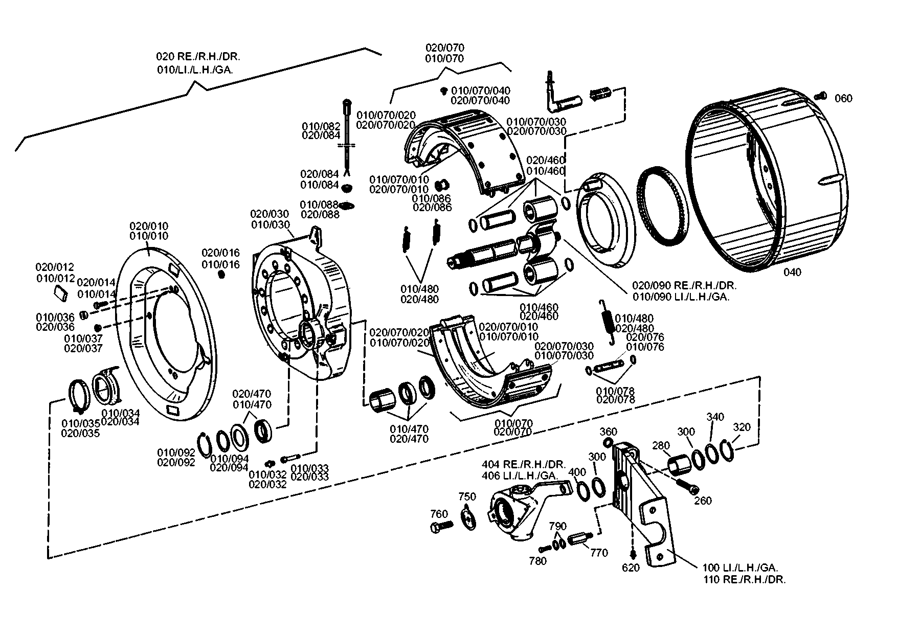 drawing for EVOBUS A0004230701 - BRAKE DRUM (figure 4)