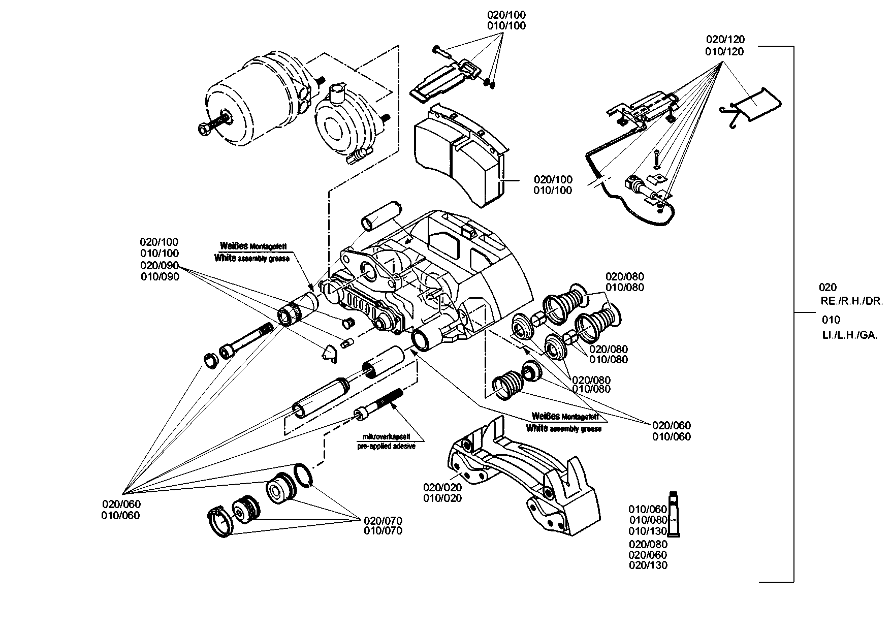 drawing for MAN 36.50804-6040 - BRAKE CALIPER (figure 5)