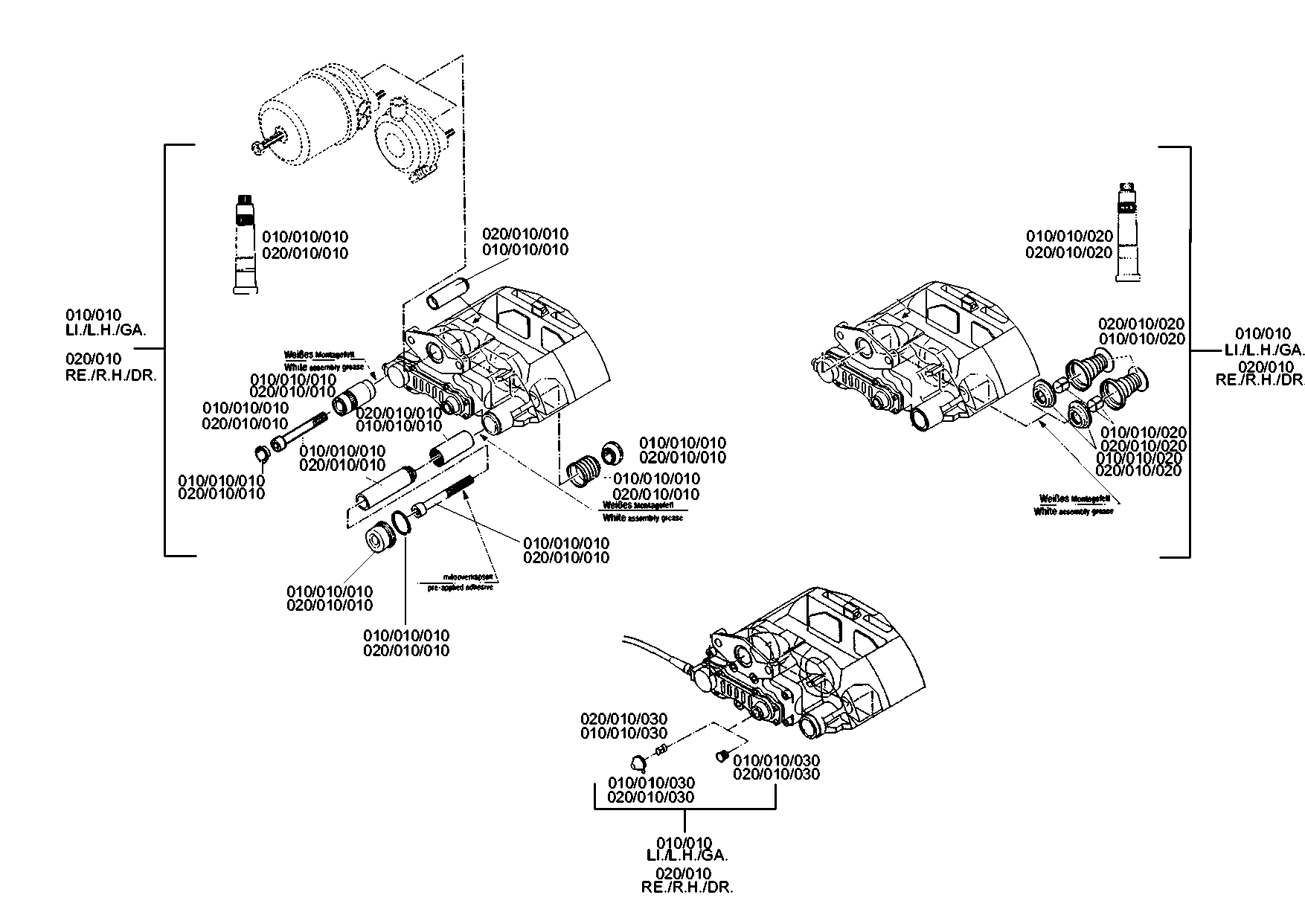 drawing for EVOBUS A0084204524 - BRAKE CYLINDER (figure 1)