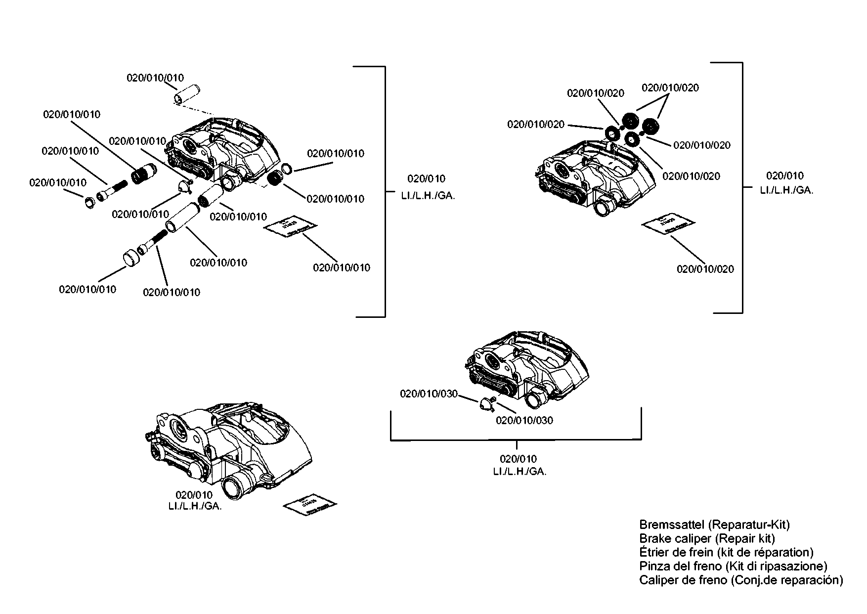 drawing for MAN 36.50804-6037 - BRAKE CALIPER (figure 4)