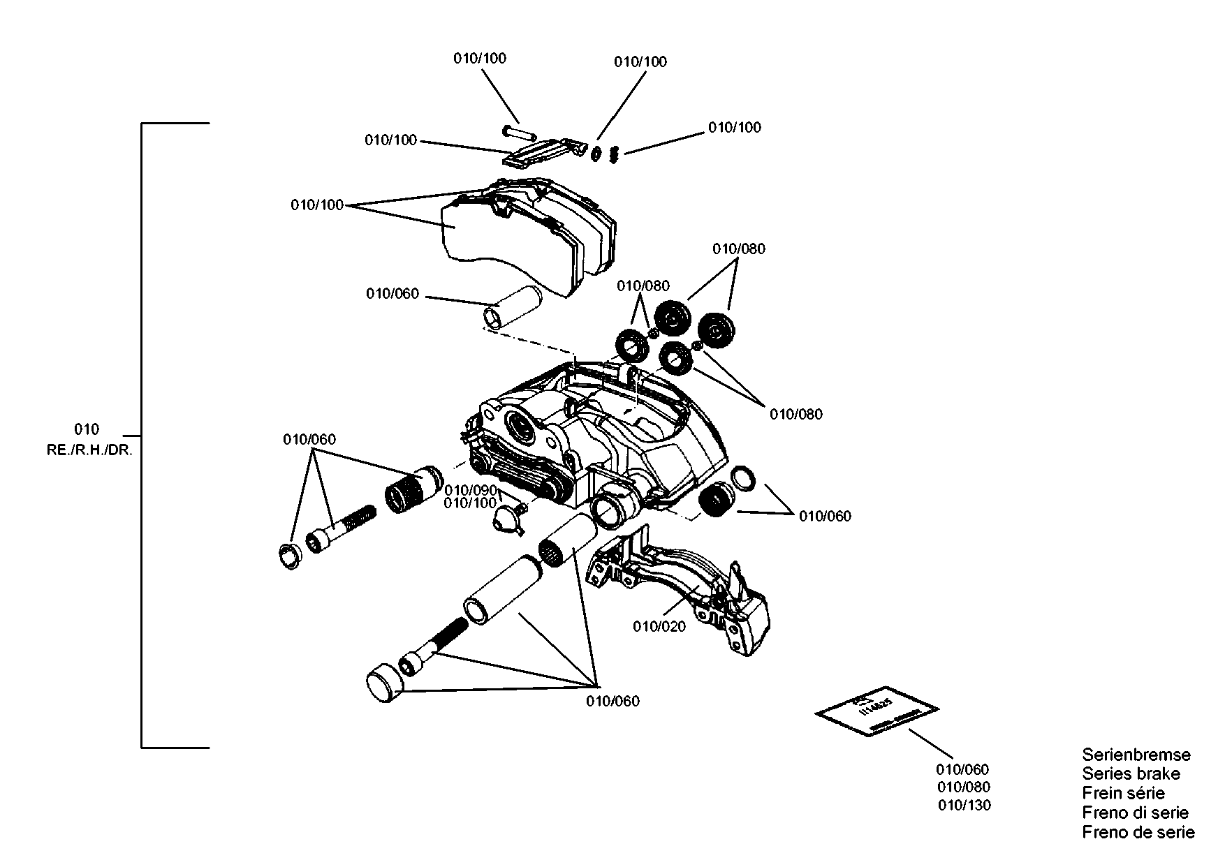 drawing for MAN 36.50804-6041 - BRAKE CALIPER (figure 5)