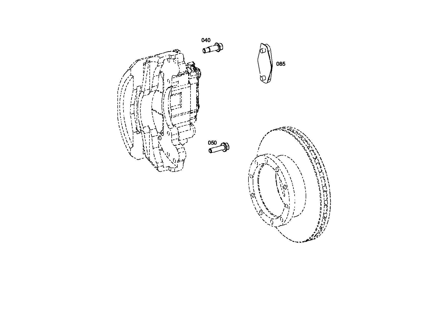 drawing for IVECO 42569618 - BRAKE CALIPER (figure 1)