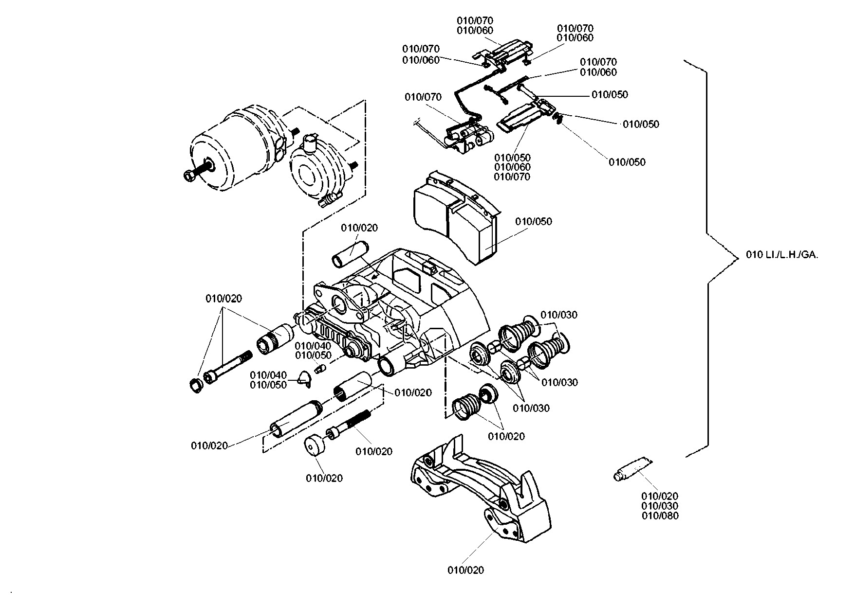 drawing for IVECO 42569618 - BRAKE CALIPER (figure 2)