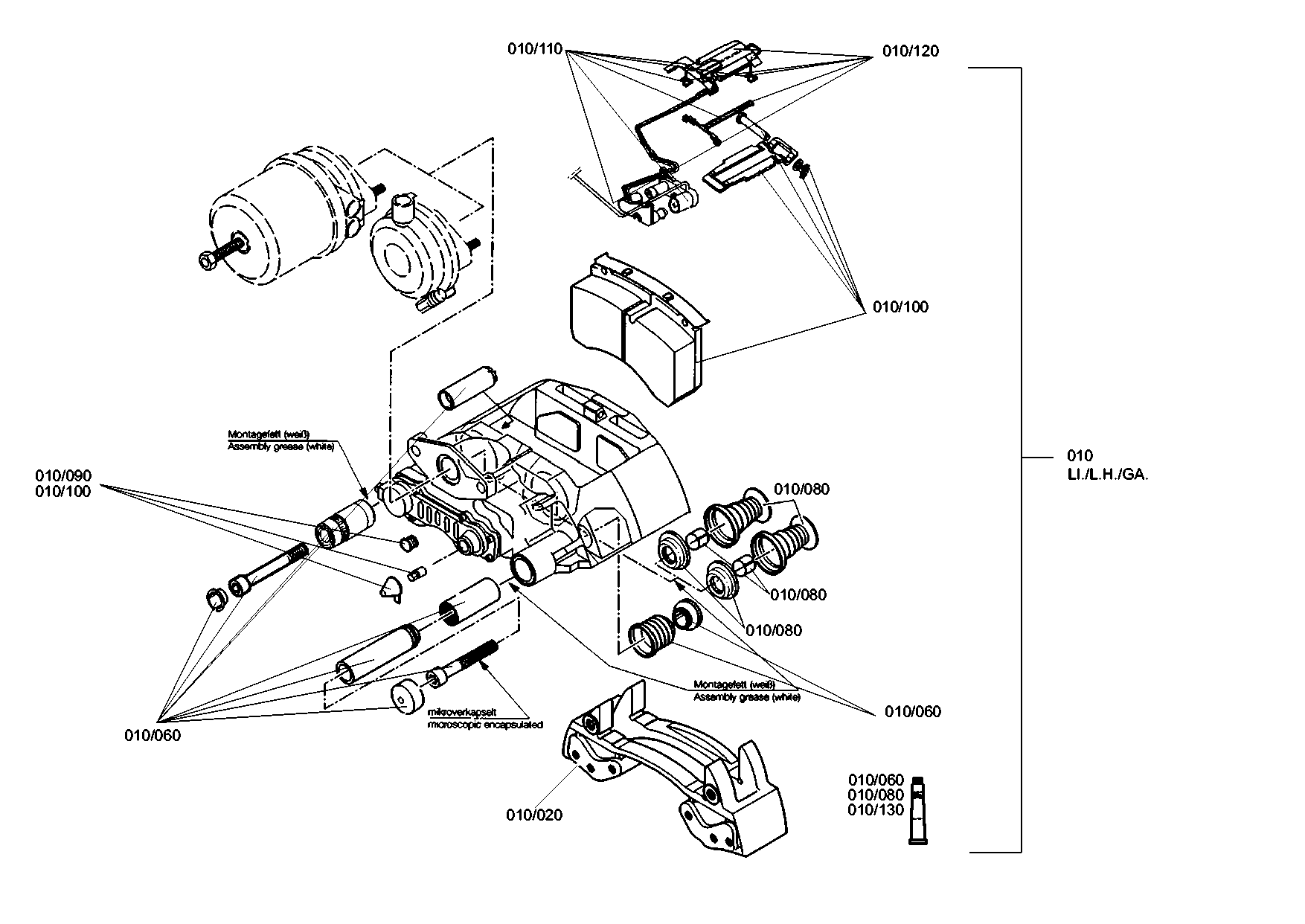 drawing for IVECO 42569618 - BRAKE CALIPER (figure 3)