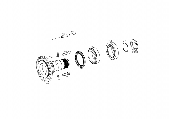 drawing for TEREX EQUIPMENT LIMITED 8031325 - HUB CARRIER (figure 1)