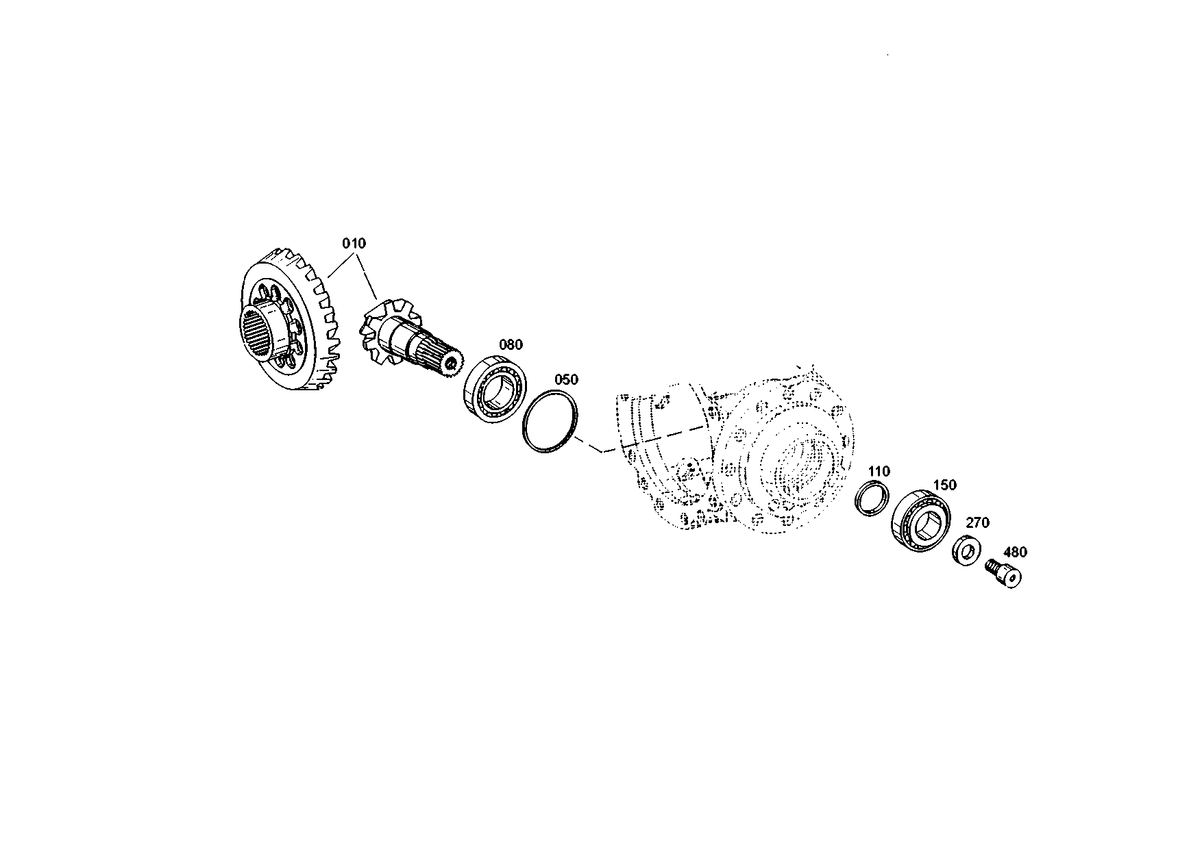 drawing for VOLVO ZM 2910174 - BEVEL GEAR SET (figure 1)