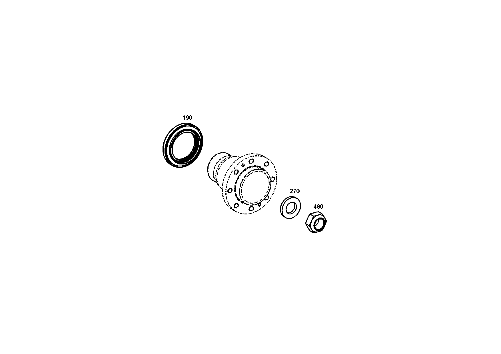 drawing for ATLAS-COPCO-DOMINE 8131287 - SHAFT SEAL (figure 1)