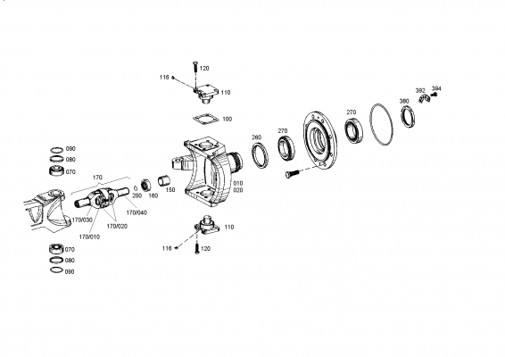 drawing for AGCO 020674R1 - JOINT CROSS (figure 1)