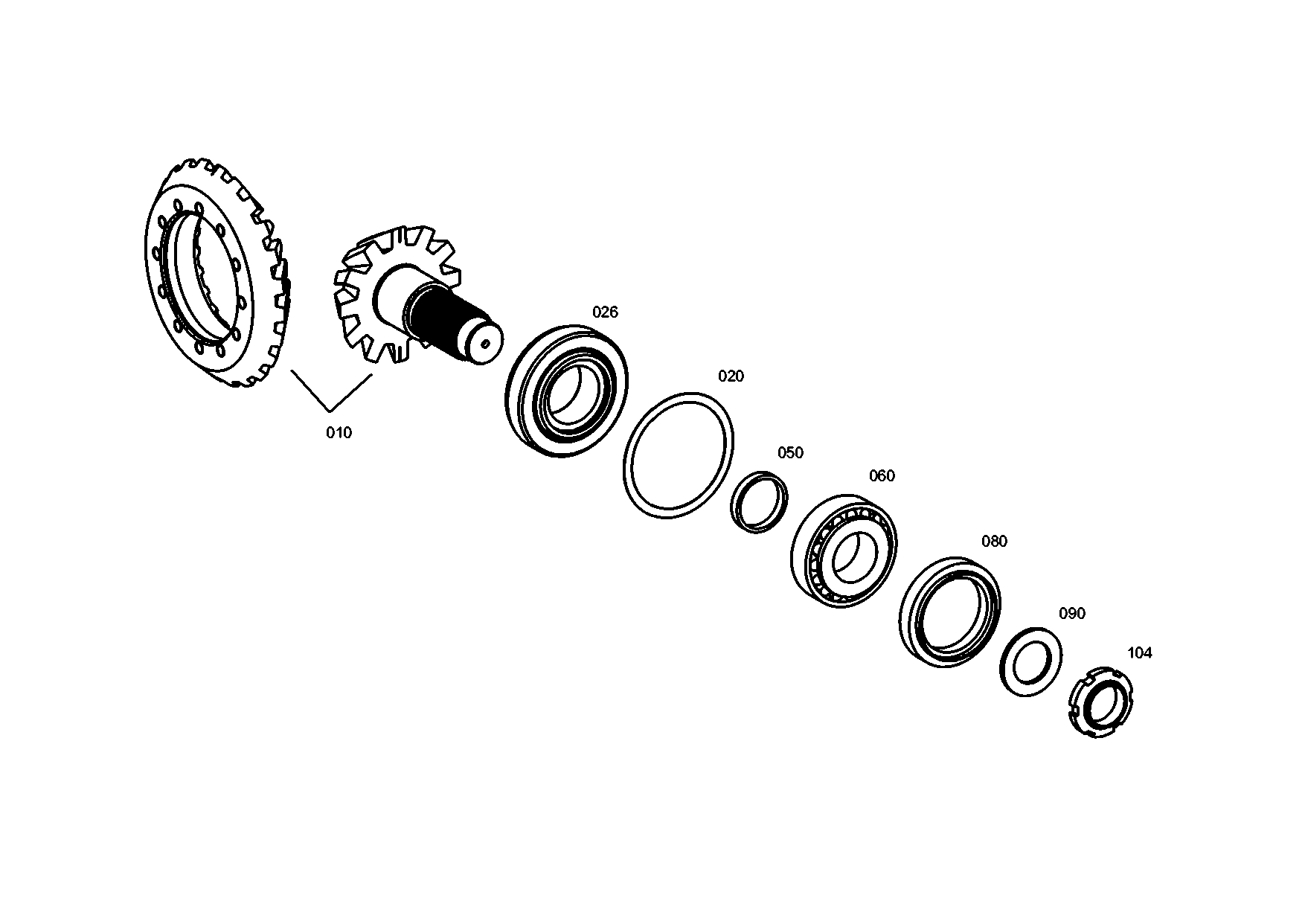 drawing for EVOBUS A0089813401 - TAPERED ROLLER BEARING (figure 5)
