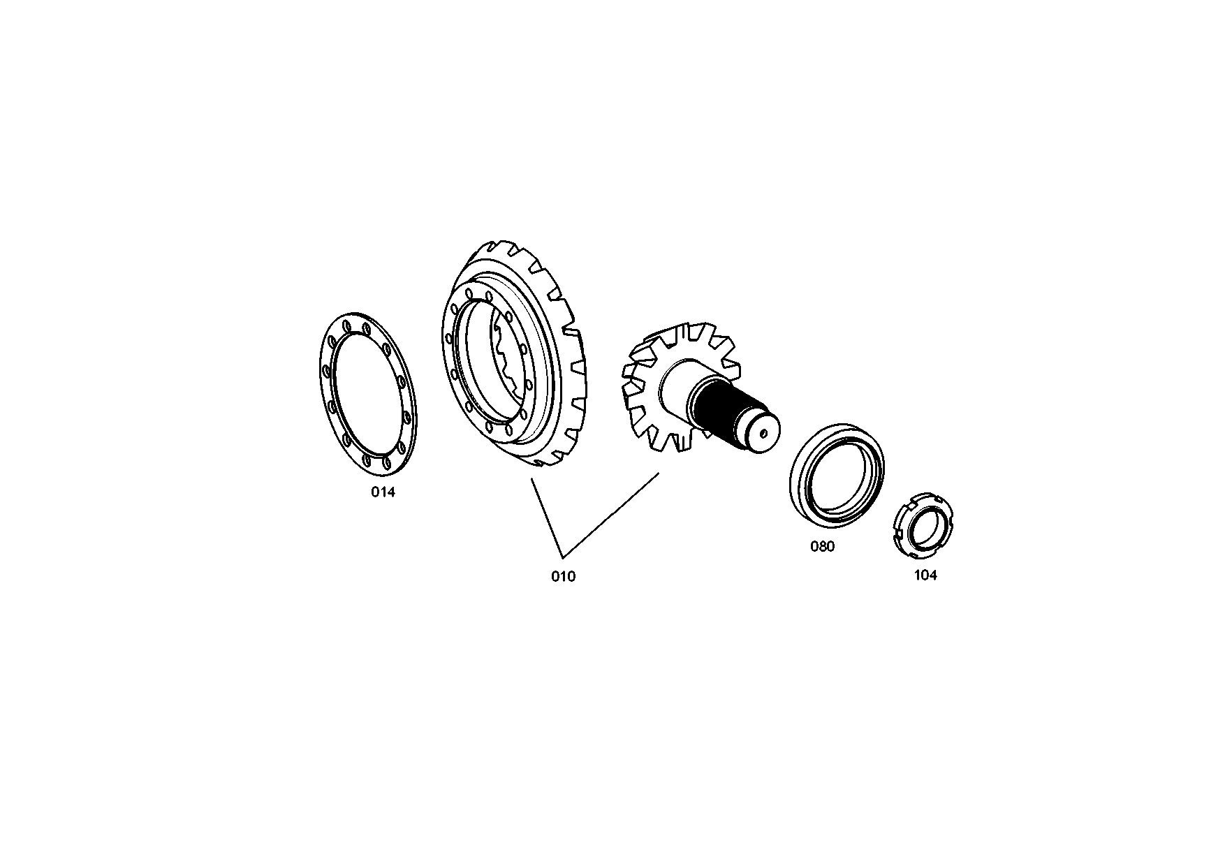 drawing for IVECO 42568755 - BEVEL GEAR SET (figure 1)