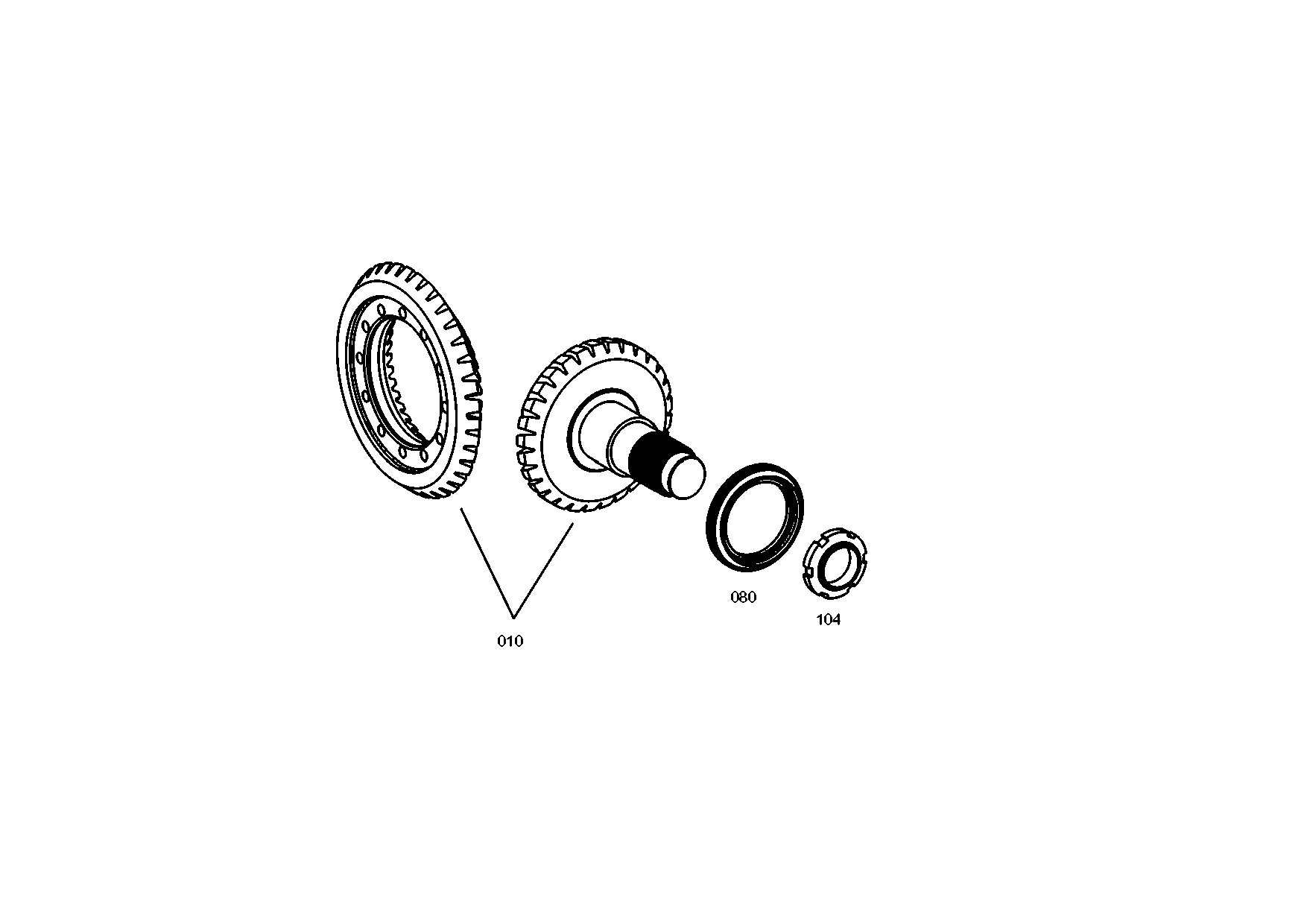 drawing for IVECO 42568755 - BEVEL GEAR SET (figure 2)