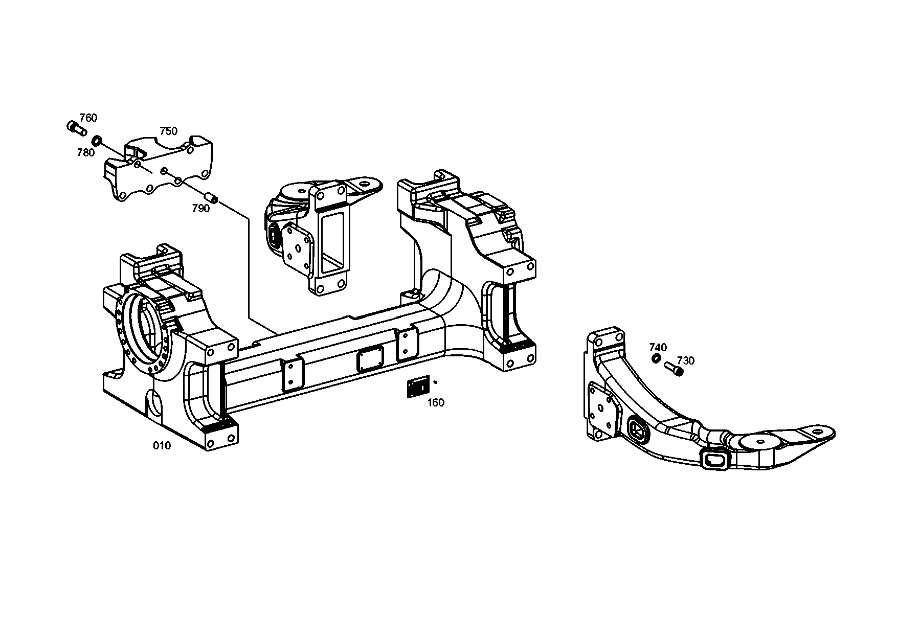 drawing for EVOBUS A0003200170 - SPRING CARRIER (figure 1)