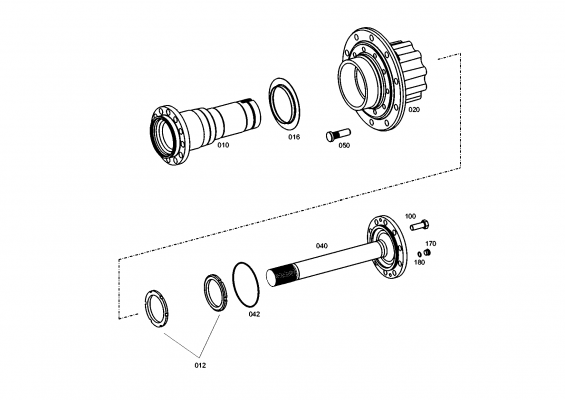 drawing for SCHAEFFER 070-690-342 - WHEEL STUD (figure 1)