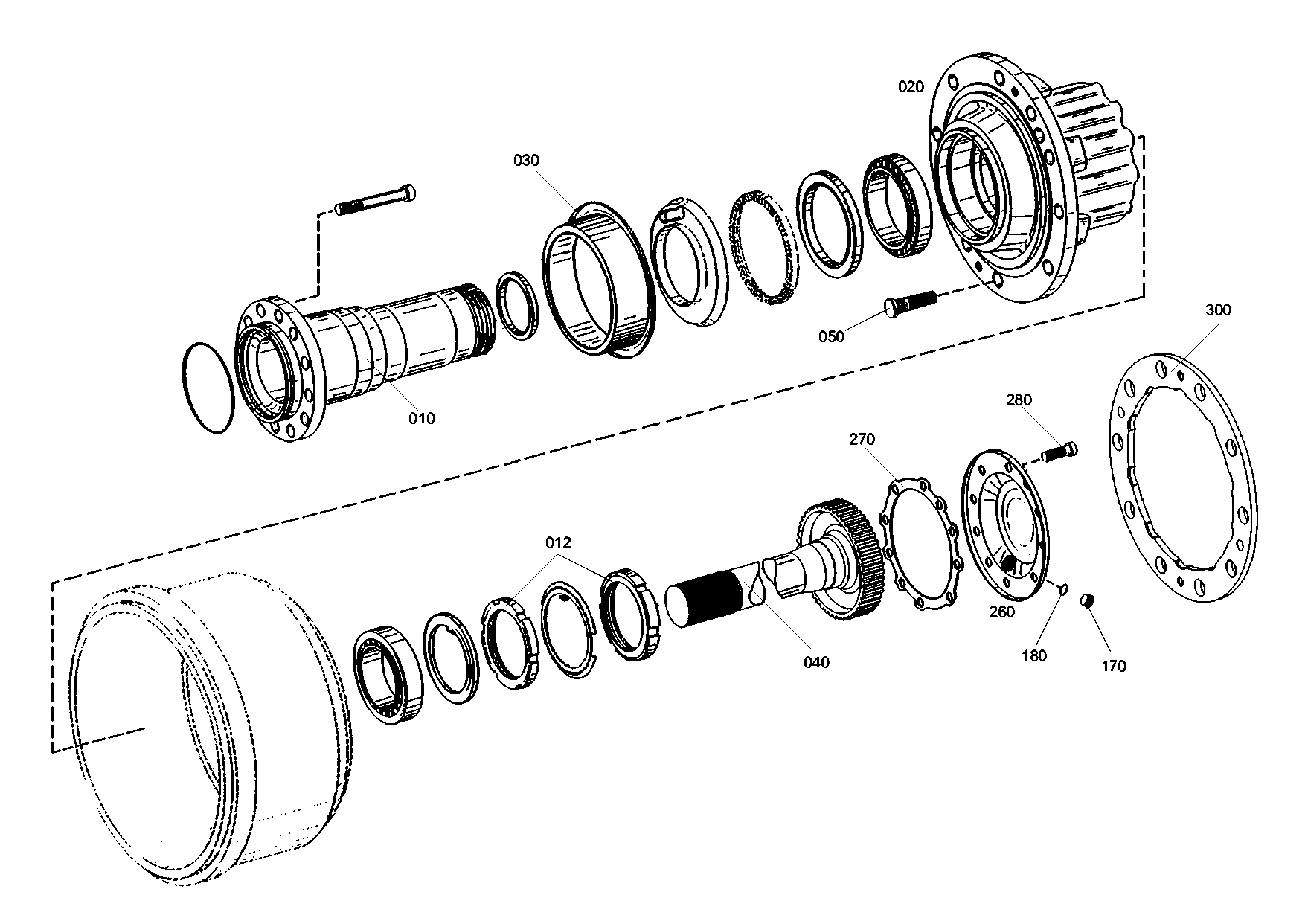 drawing for LIEBHERR GMBH 7025702 - WHEEL STUD (figure 1)