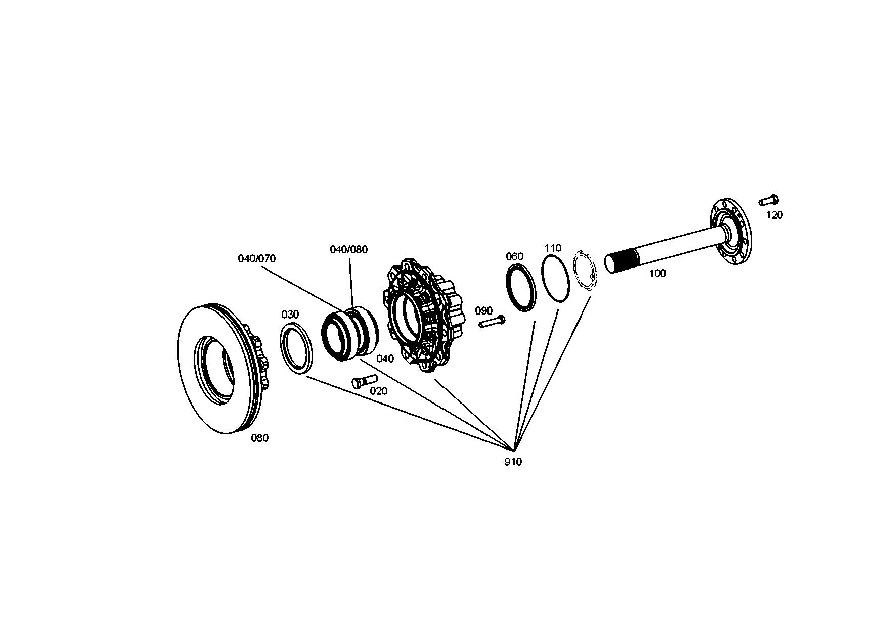 drawing for IVECO 5001022022 - FLANGE SHAFT (figure 1)