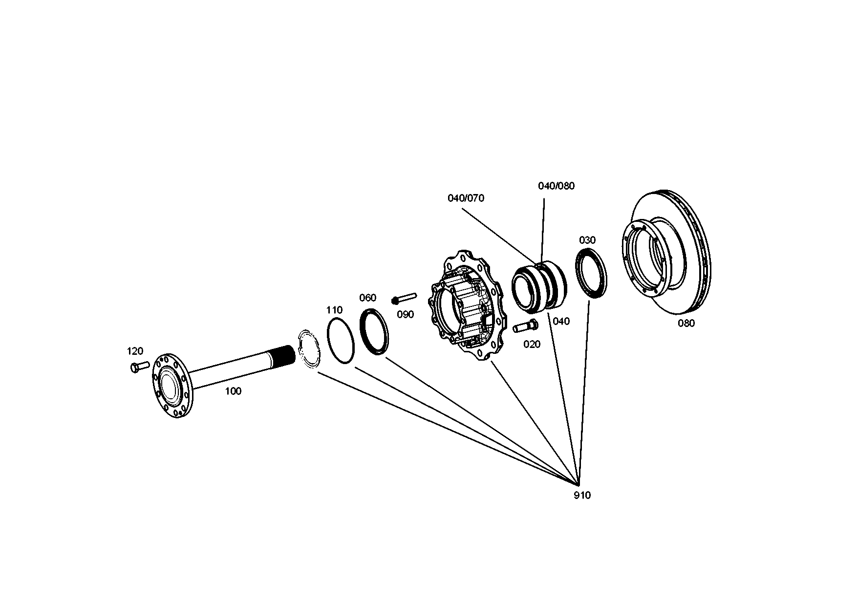 drawing for IVECO 5001022022 - FLANGE SHAFT (figure 5)