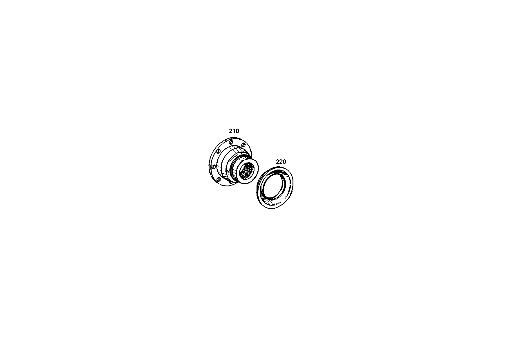 drawing for SENNEBOGEN HYDRAULIKBAGGER GMBH 006105 - INPUT FLANGE (figure 5)