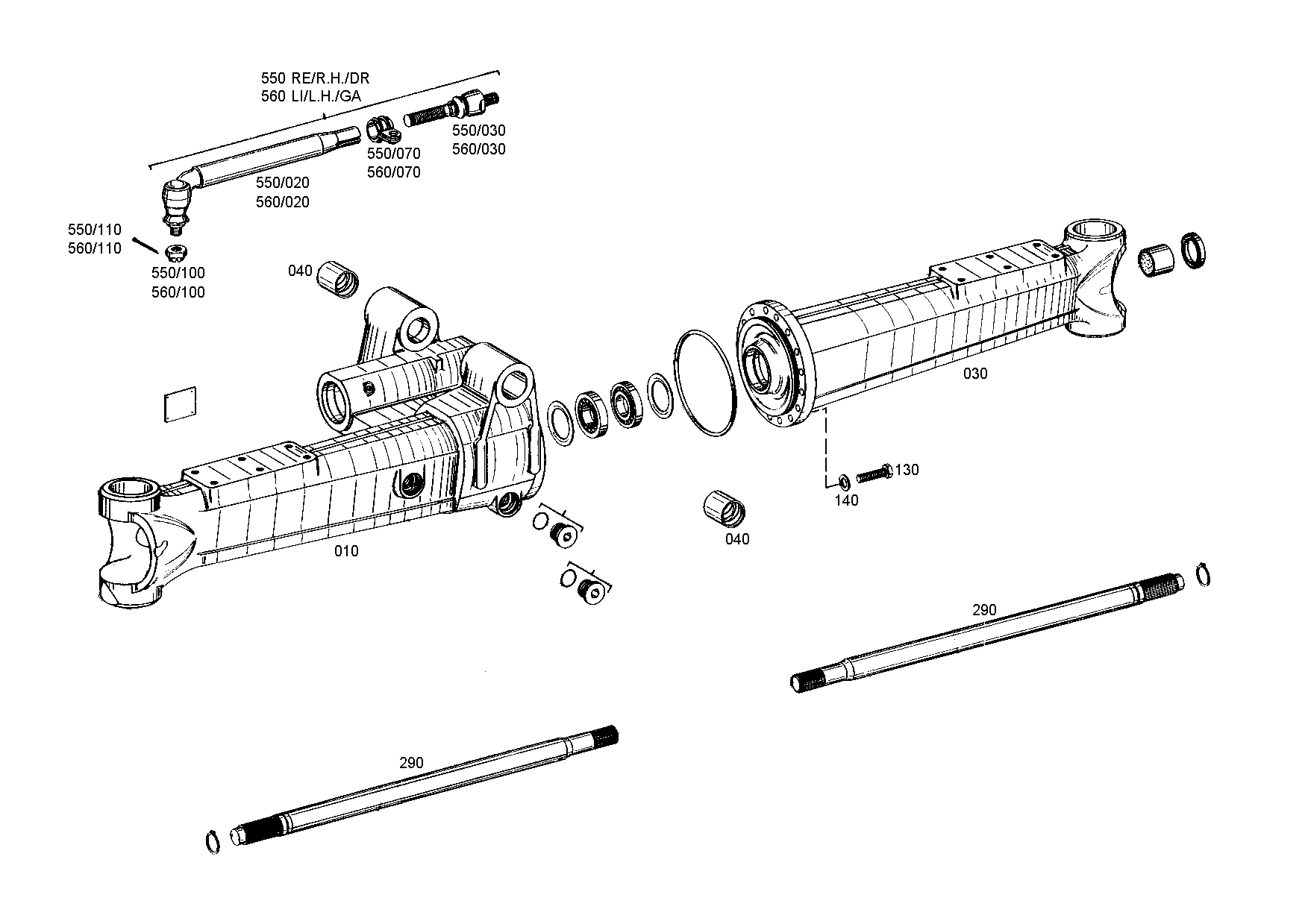 drawing for LIEBHERR GMBH 5007515 - TIE ROD (figure 1)