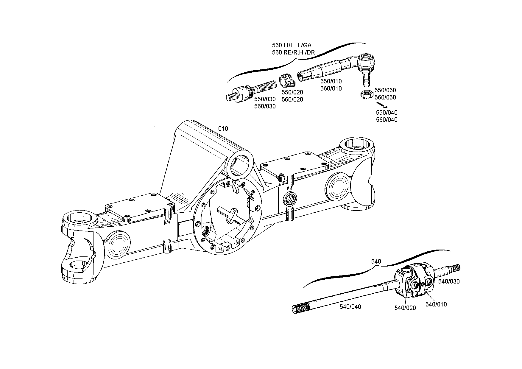 drawing for JOHN DEERE AT321434 - AXIAL JOINT (figure 1)