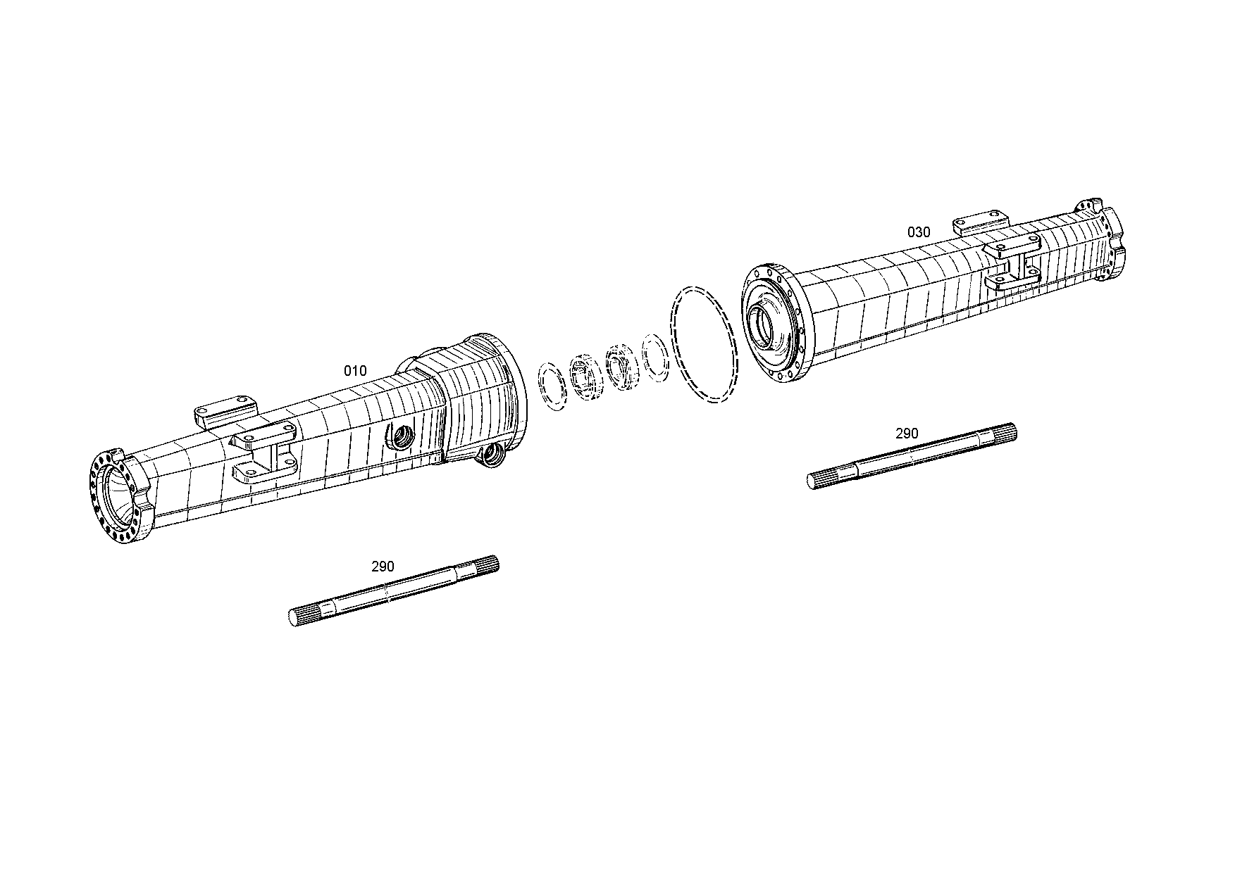 drawing for KOMATSU LTD. 4904491M1 - STUB SHAFT (figure 2)