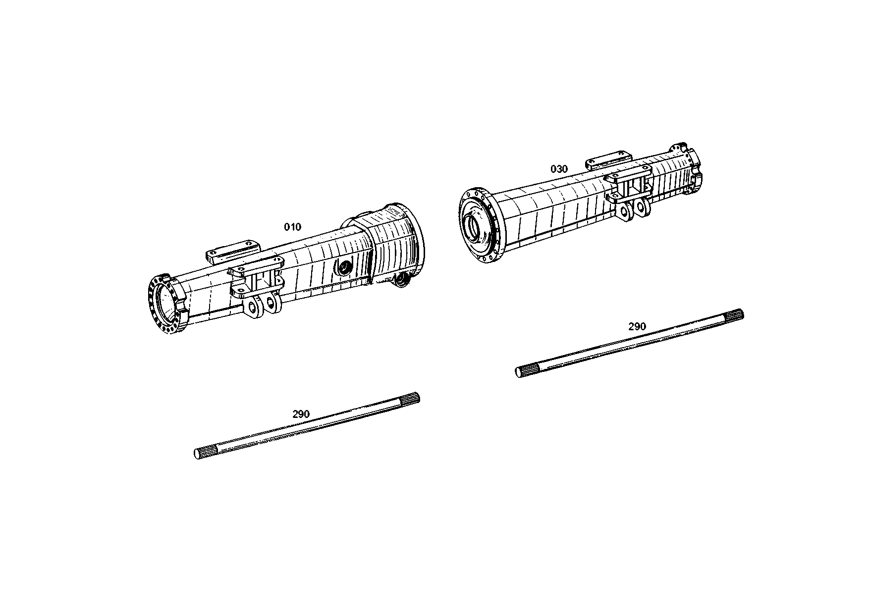 drawing for KOMATSU LTD. 4904491M1 - STUB SHAFT (figure 3)