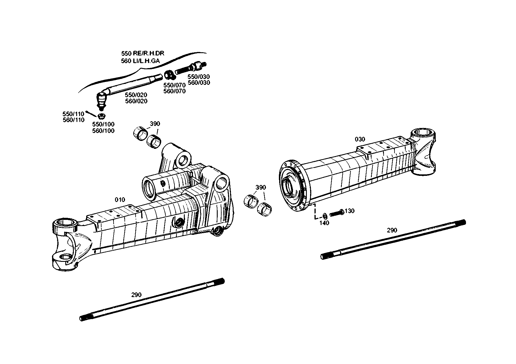 drawing for LIEBHERR GMBH 5007515 - TIE ROD (figure 2)