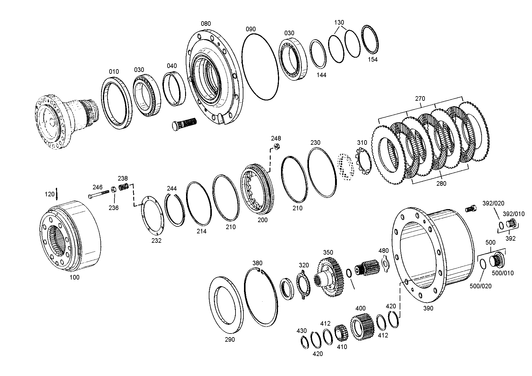 drawing for JOHN DEERE AT321445 - O-RING (figure 1)