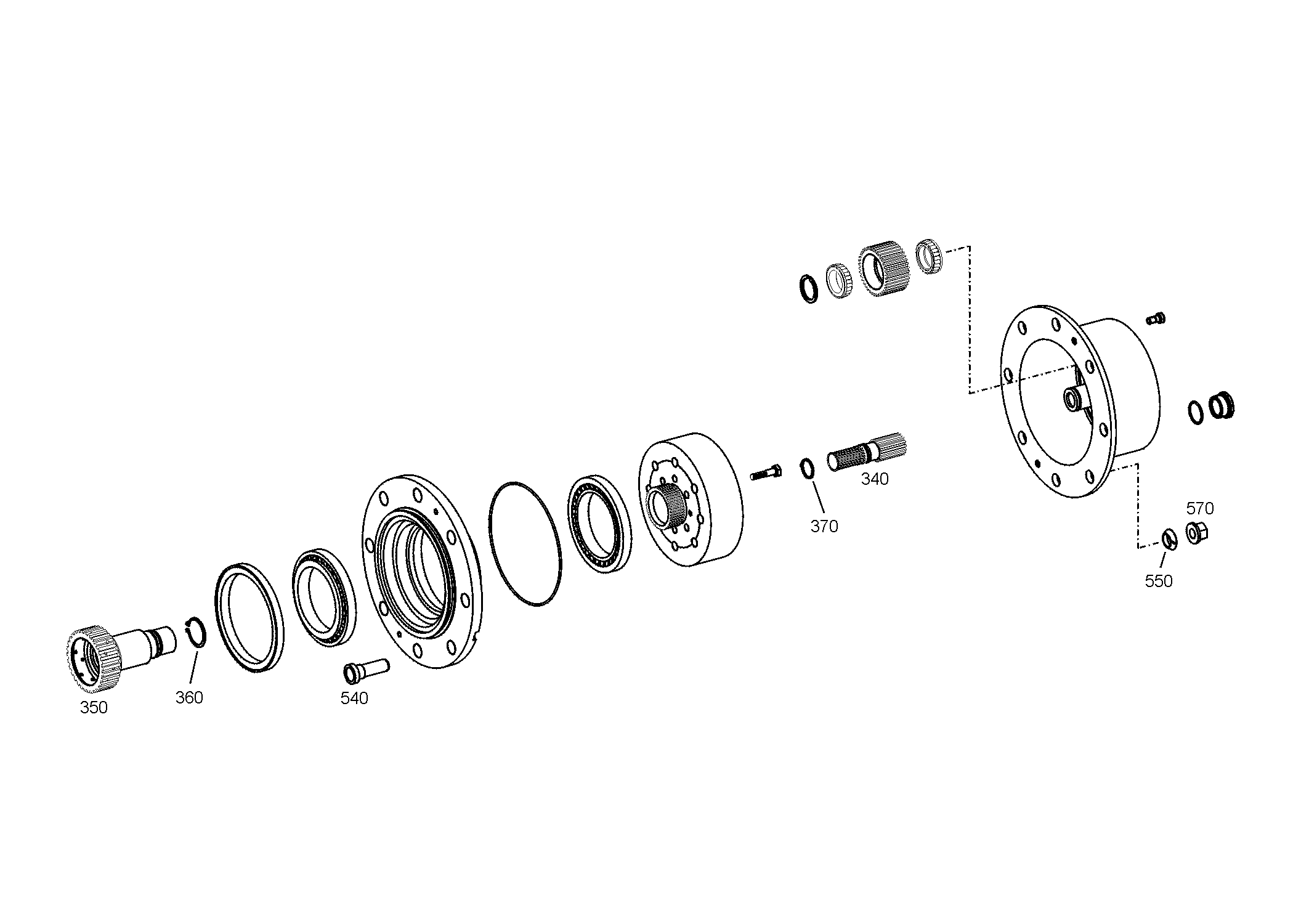 drawing for AGCO F149300020030 - SUN GEAR SHAFT (figure 1)