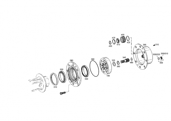drawing for AGCO F510.300.020.450 - TA.ROLLER BEARING (figure 2)