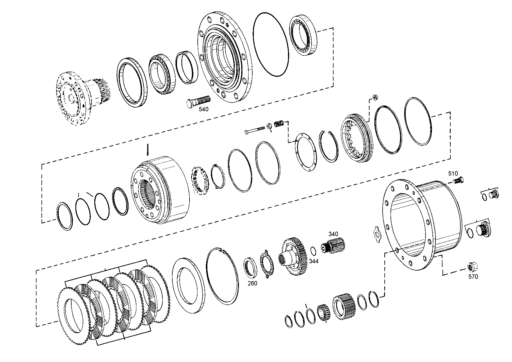 drawing for WELTE STAHL UND FAHRZEUGBAU 026.00228 - SUN GEAR SHAFT (figure 2)