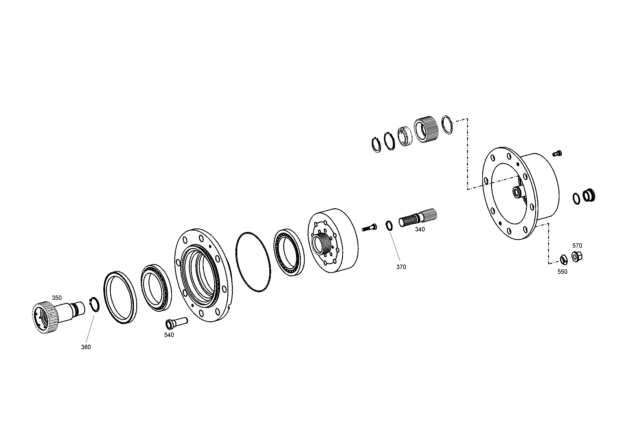 drawing for HAMM AG 01288547 - SUN GEAR SHAFT (figure 1)