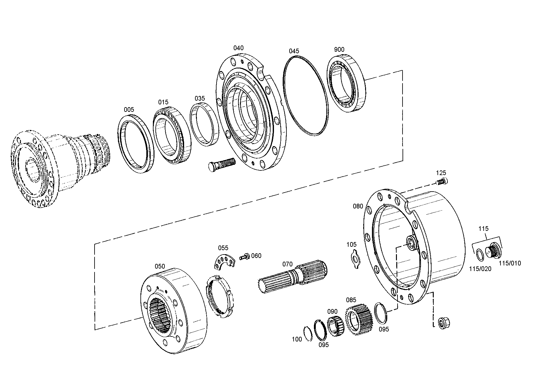 drawing for Hyundai Construction Equipment 0730107822 - RING (figure 2)