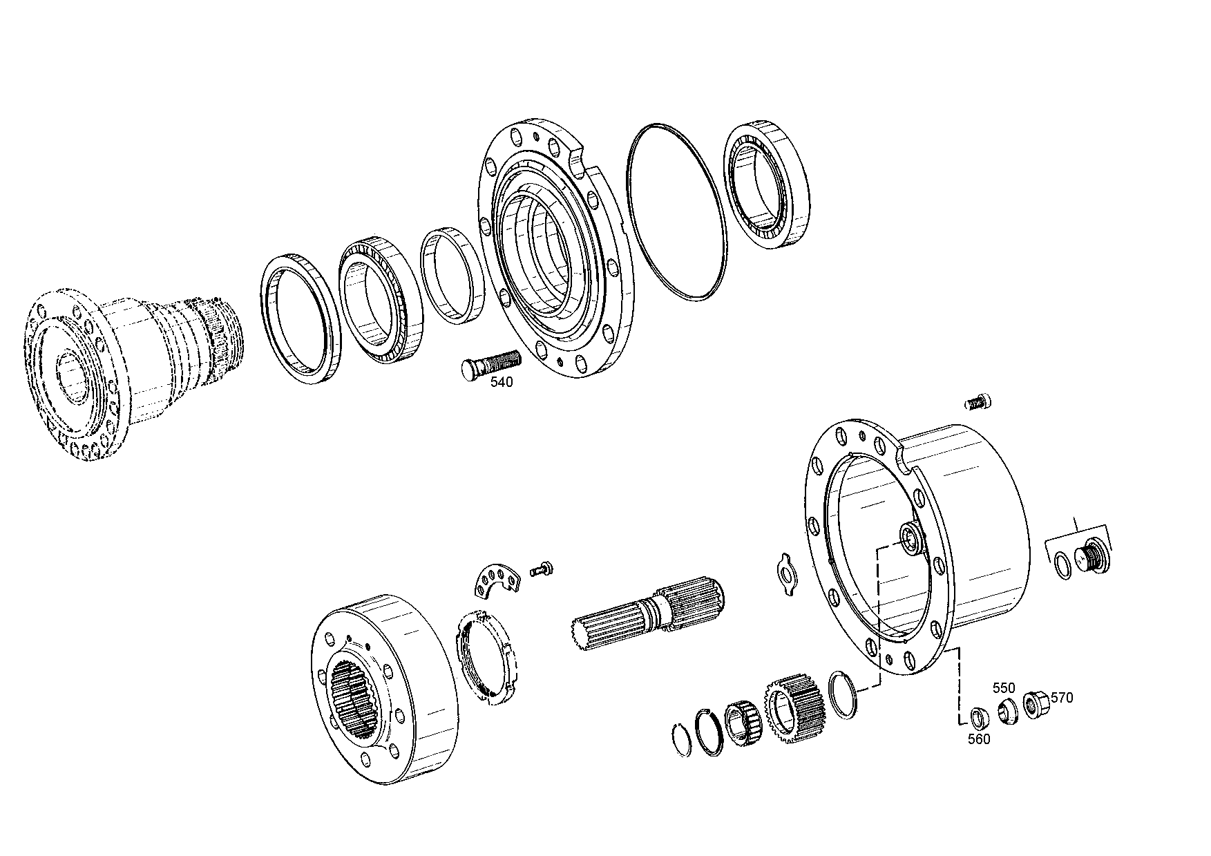 drawing for TEREX EQUIPMENT LIMITED 955709 - CENTERING RING (figure 3)