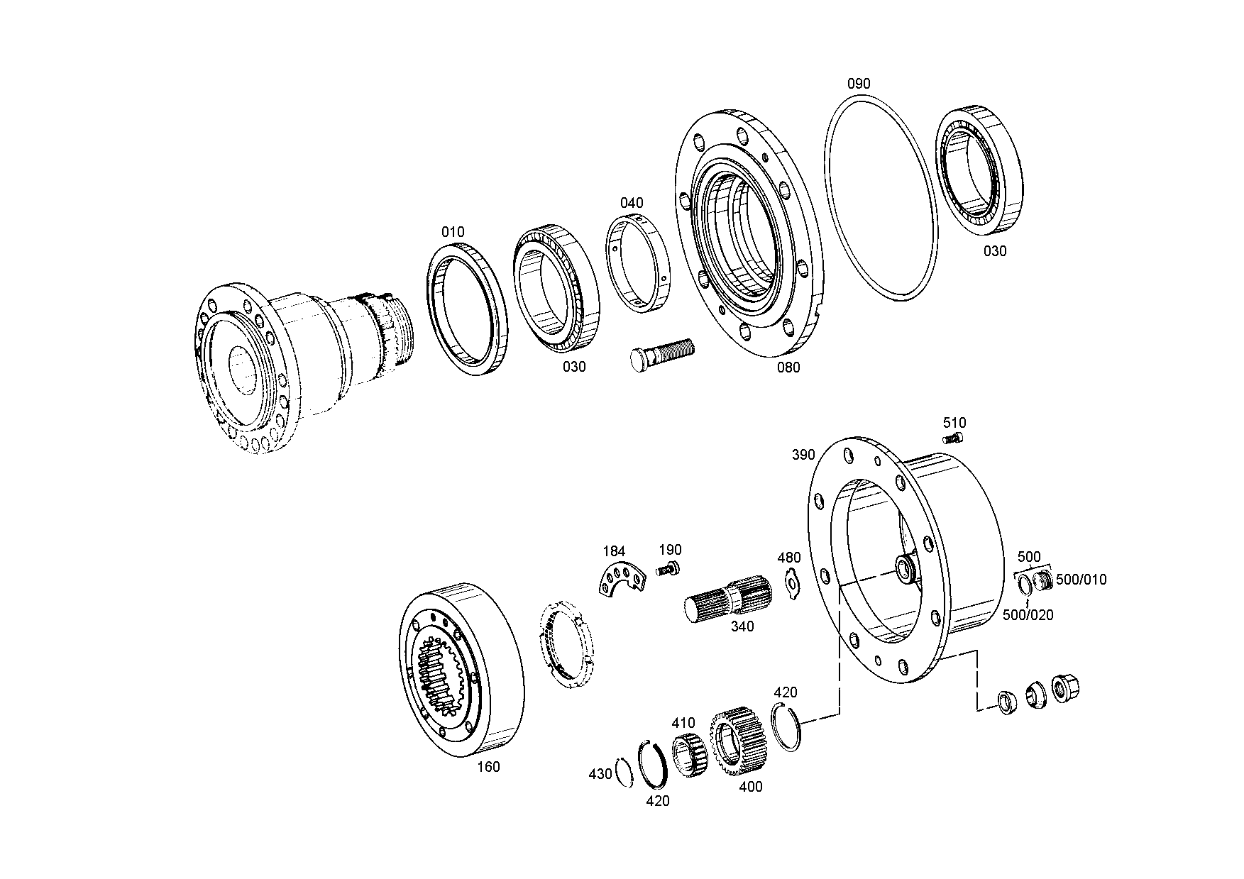 drawing for BOMAG H-1000002014 - PLANET CARRIER (figure 1)