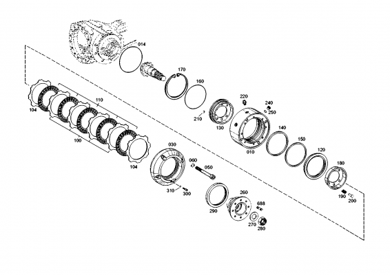 drawing for ATLAS-COPCO-DOMINE 2987017 - OUTER CLUTCH DISC (figure 1)