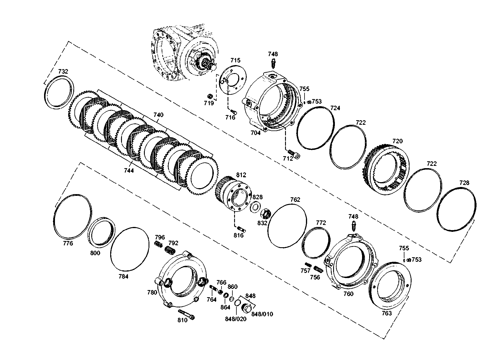 drawing for SCHAEFFER 070.690.236 - FOUR-LIP RING (figure 1)