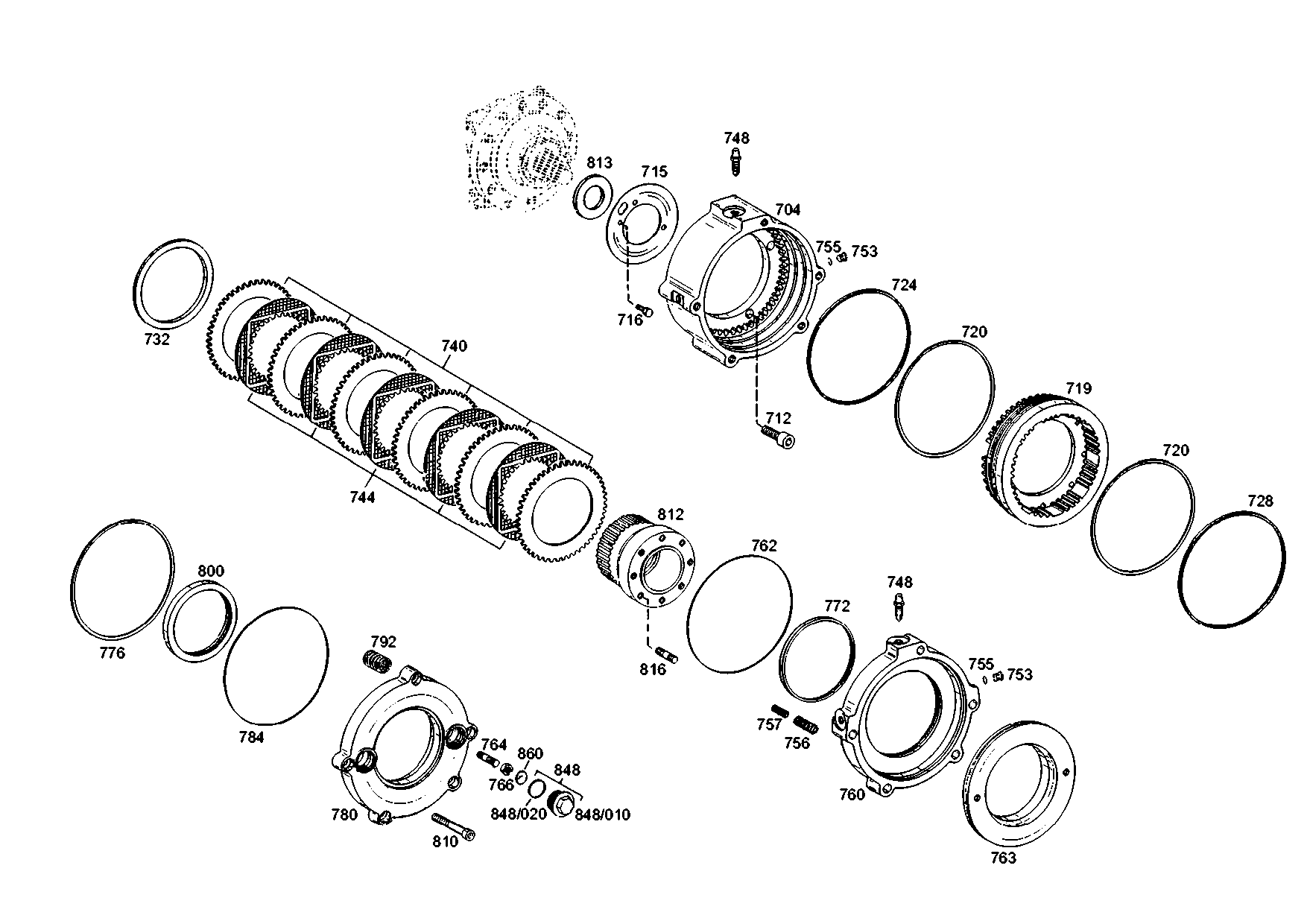 drawing for BERGMANN_MB 800230534900 - FOUR-LIP RING (figure 2)