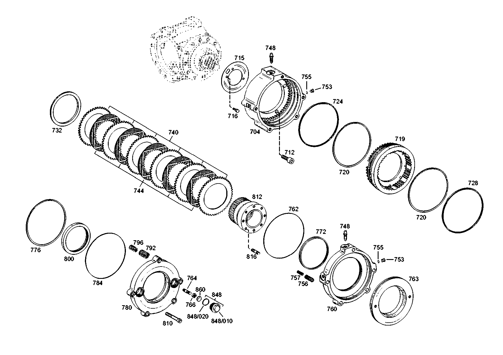 drawing for BERGMANN_MB 800230534900 - FOUR-LIP RING (figure 4)