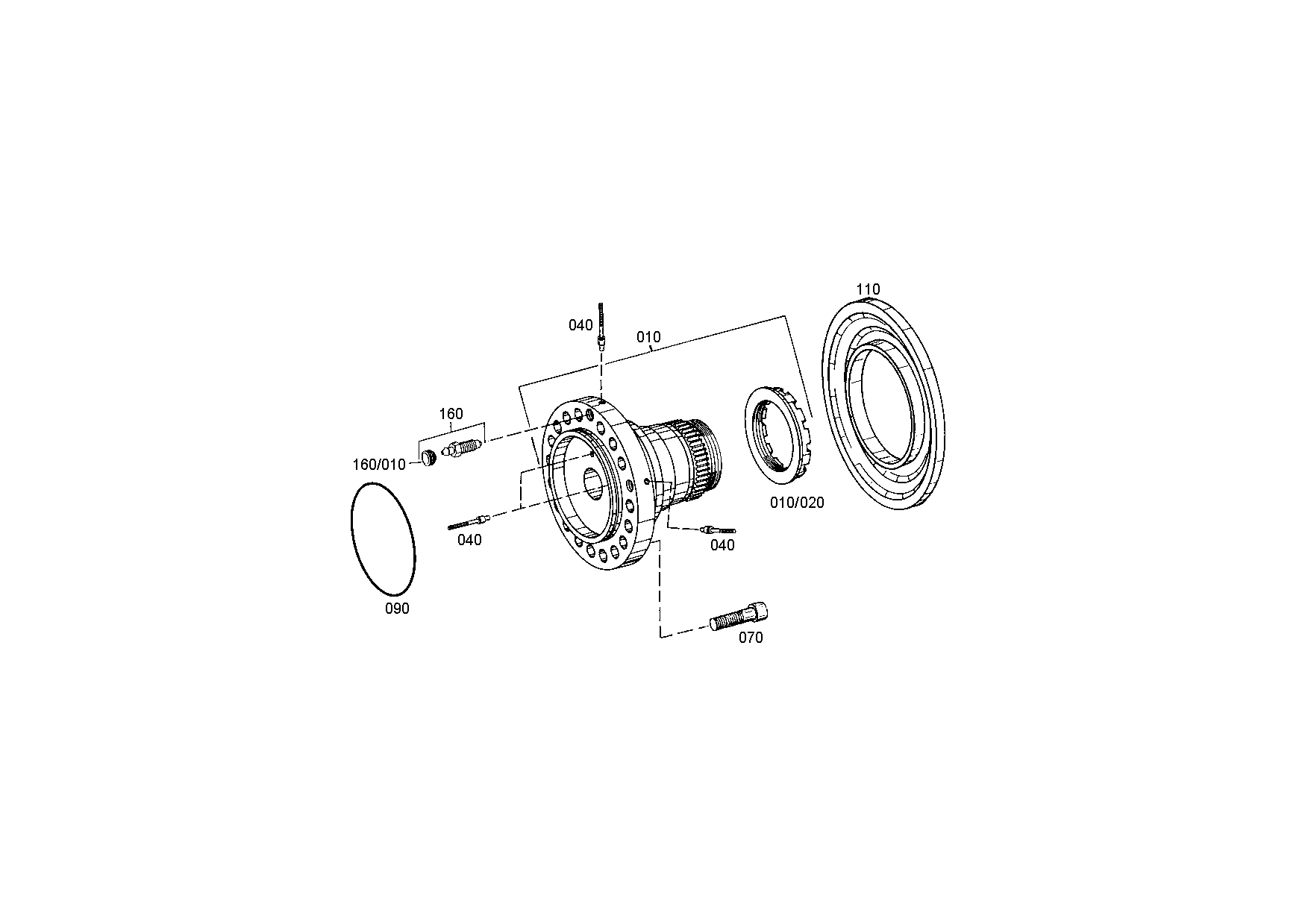 drawing for AGCO F184100320030 - SLOTTED NUT (figure 5)