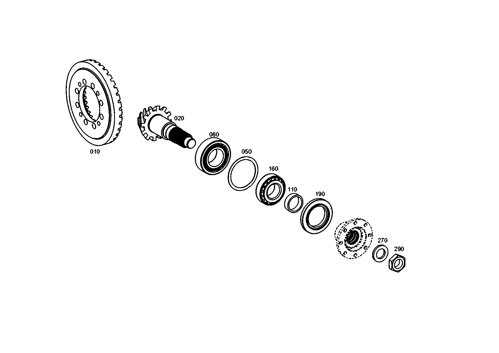 drawing for CATERPILLAR INC. 7029700 - RING (figure 1)
