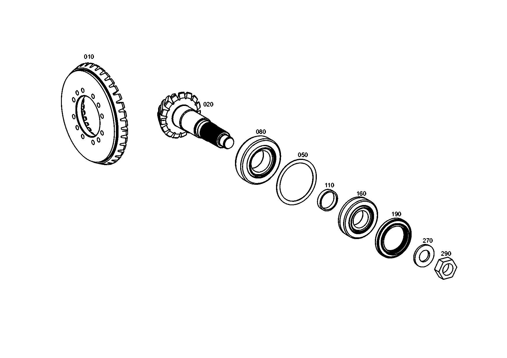 drawing for LIEBHERR GMBH 10337496 - PINION (figure 1)