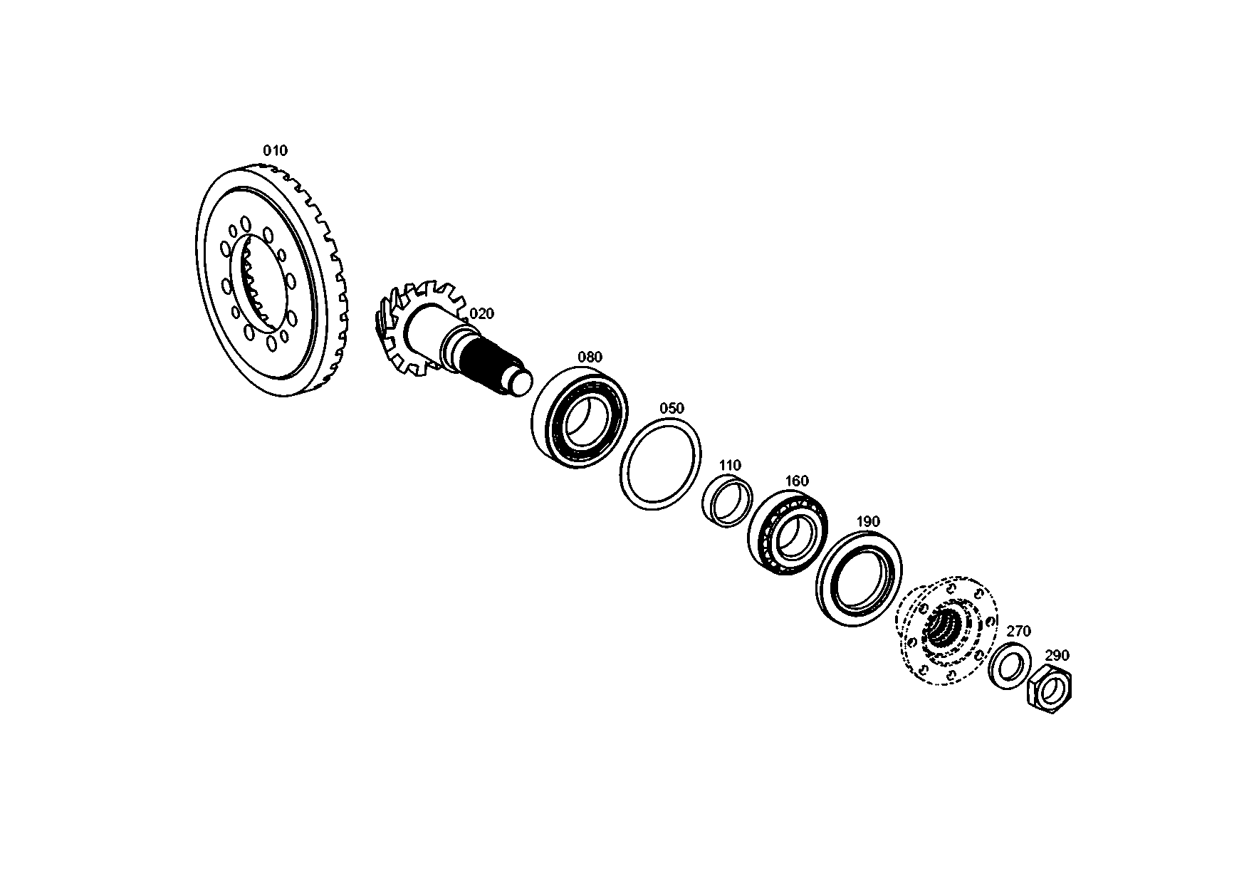 drawing for JLG INDUSTRIES, INC. 10292908 - CROWN WHEEL (figure 1)