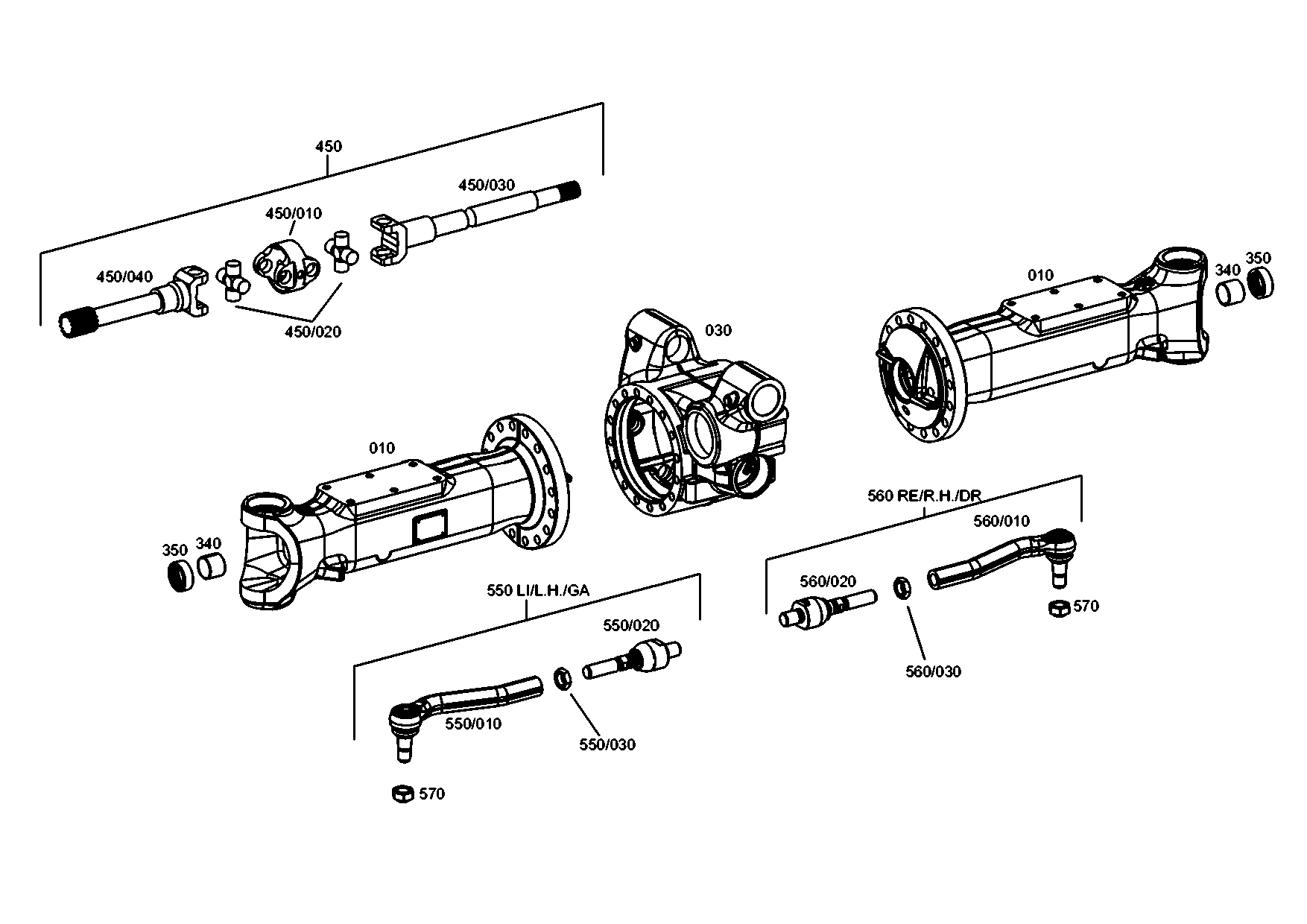Technical drawing of JOHN DEERE 0501.007.757 TIE ROD with dimensions and layout (figure 3)