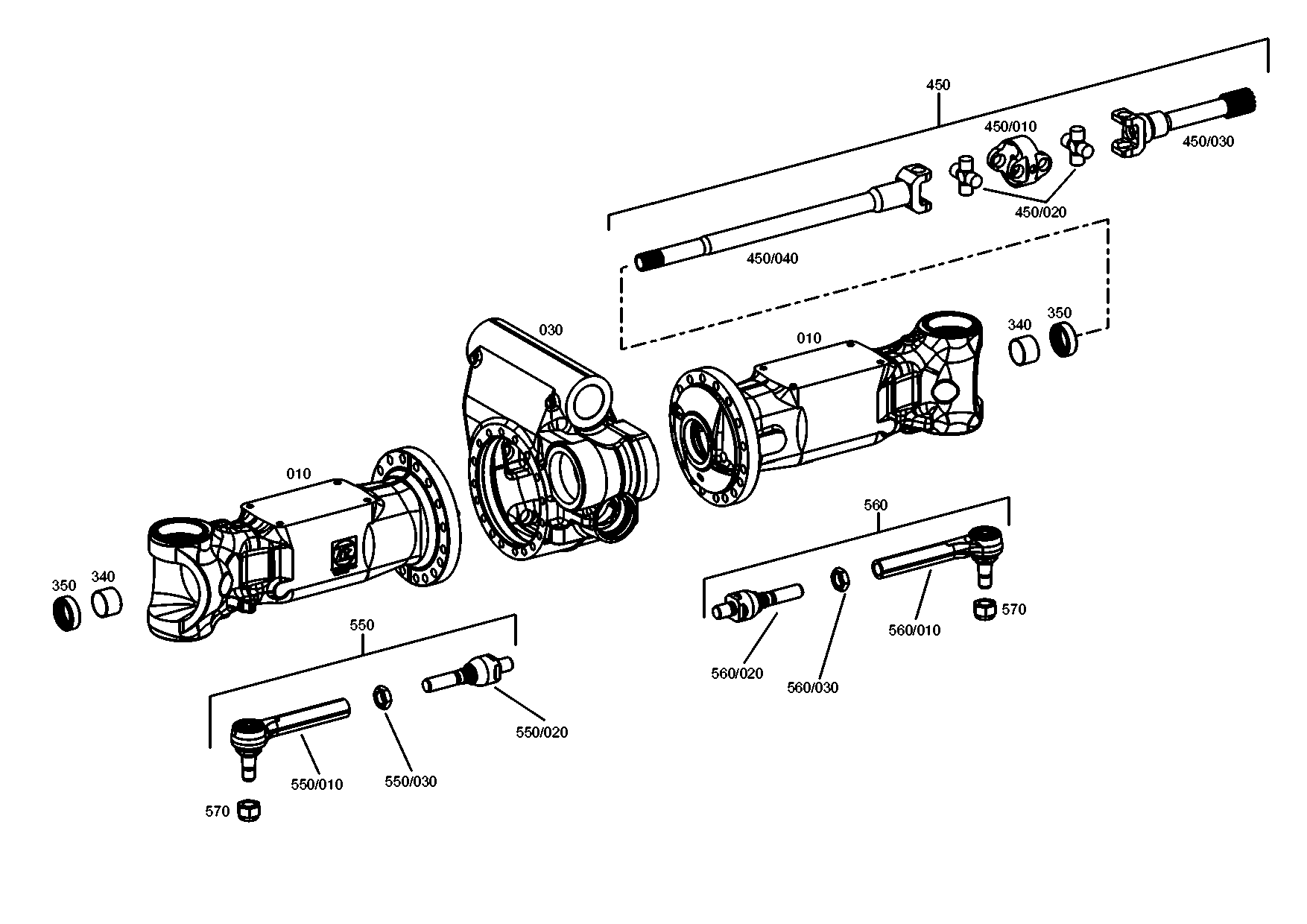 drawing for CNH NEW HOLLAND 84381704 - UNIVERSAL SHAFT (figure 2)