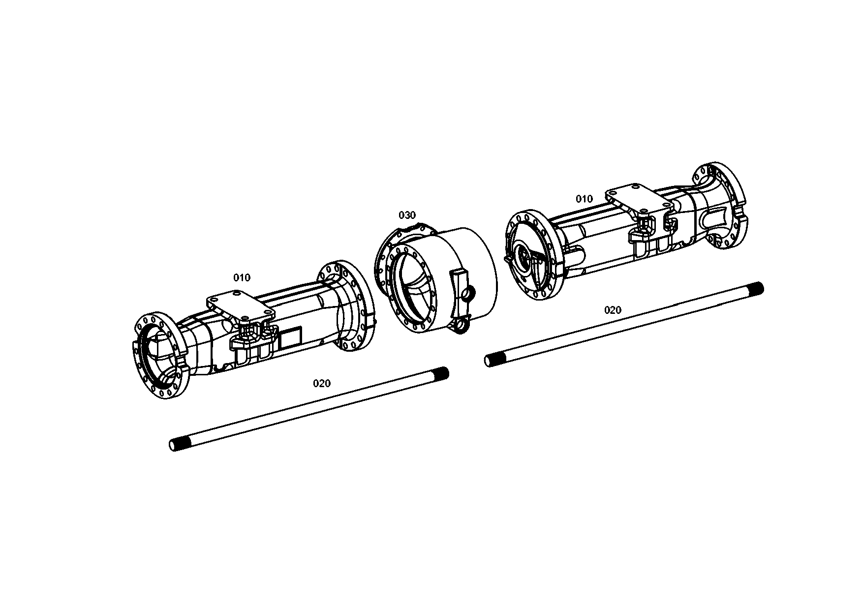 drawing for SENNEBOGEN HYDRAULIKBAGGER GMBH 125373 - STUB SHAFT (figure 2)