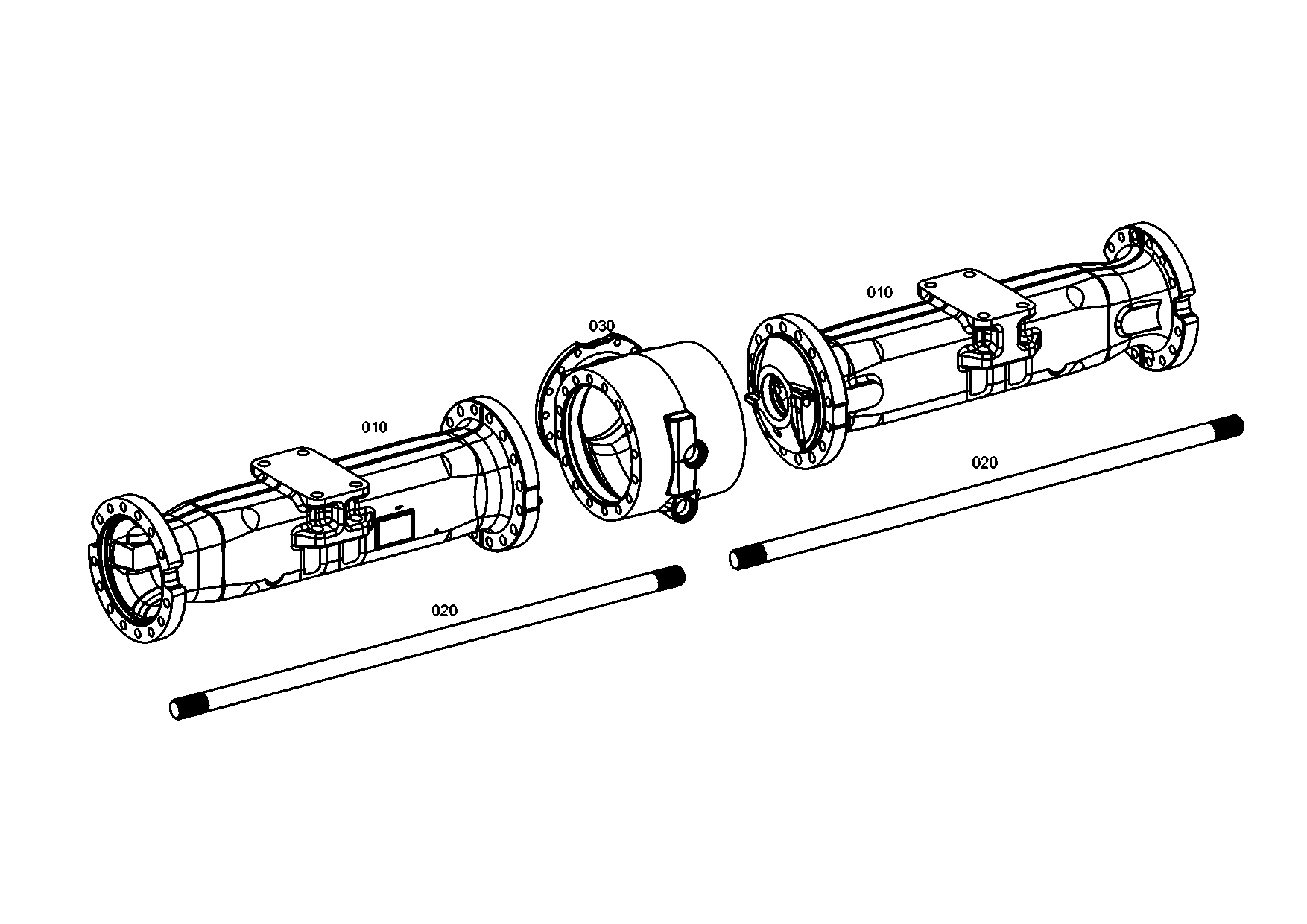 drawing for SENNEBOGEN HYDRAULIKBAGGER GMBH 125377 - STUB SHAFT (figure 2)