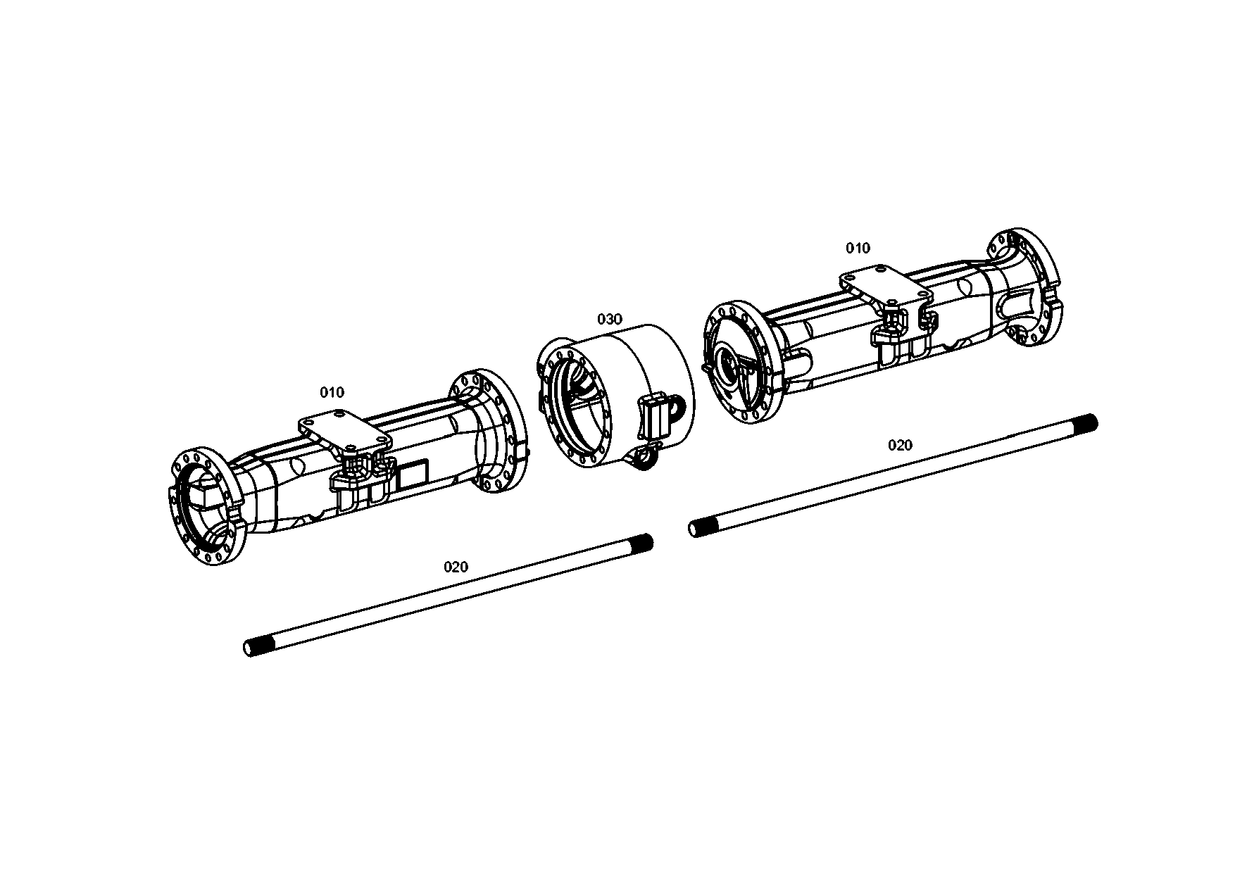 drawing for SENNEBOGEN HYDRAULIKBAGGER GMBH 125377 - STUB SHAFT (figure 3)