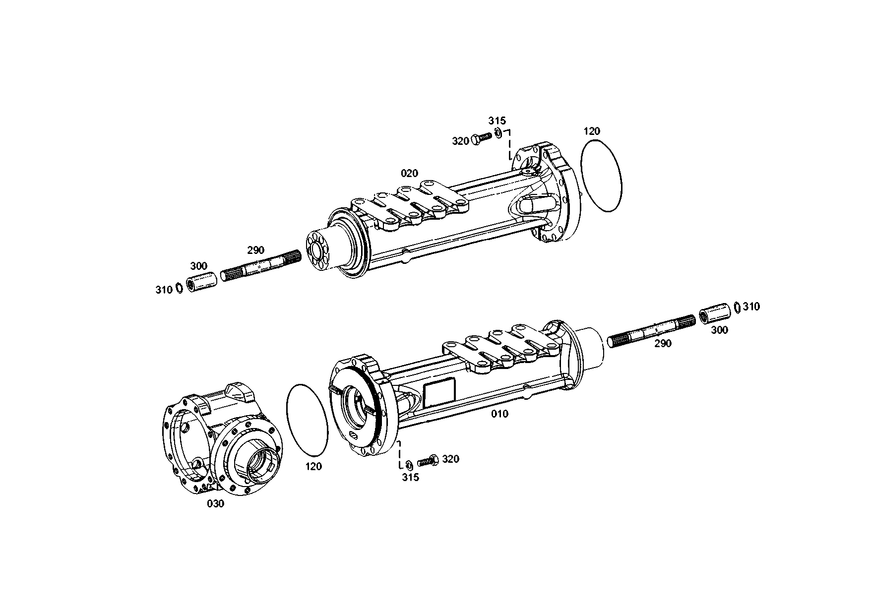 drawing for WEIDEMANN GMBH & CO. KG 1000205623 - AXLE CASING (figure 1)