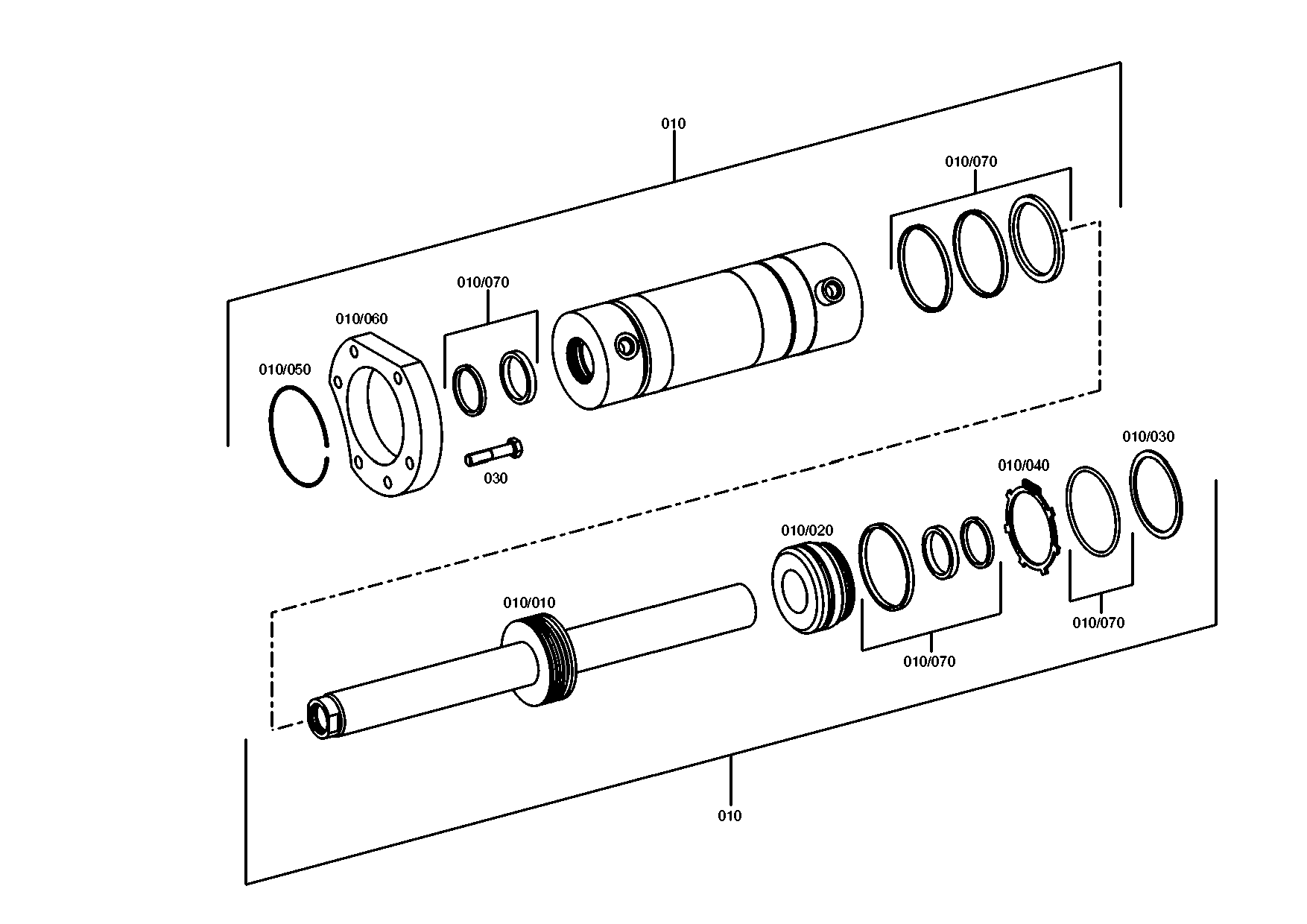 drawing for JOHN DEERE 0501214711 - PISTON ROD (figure 1)